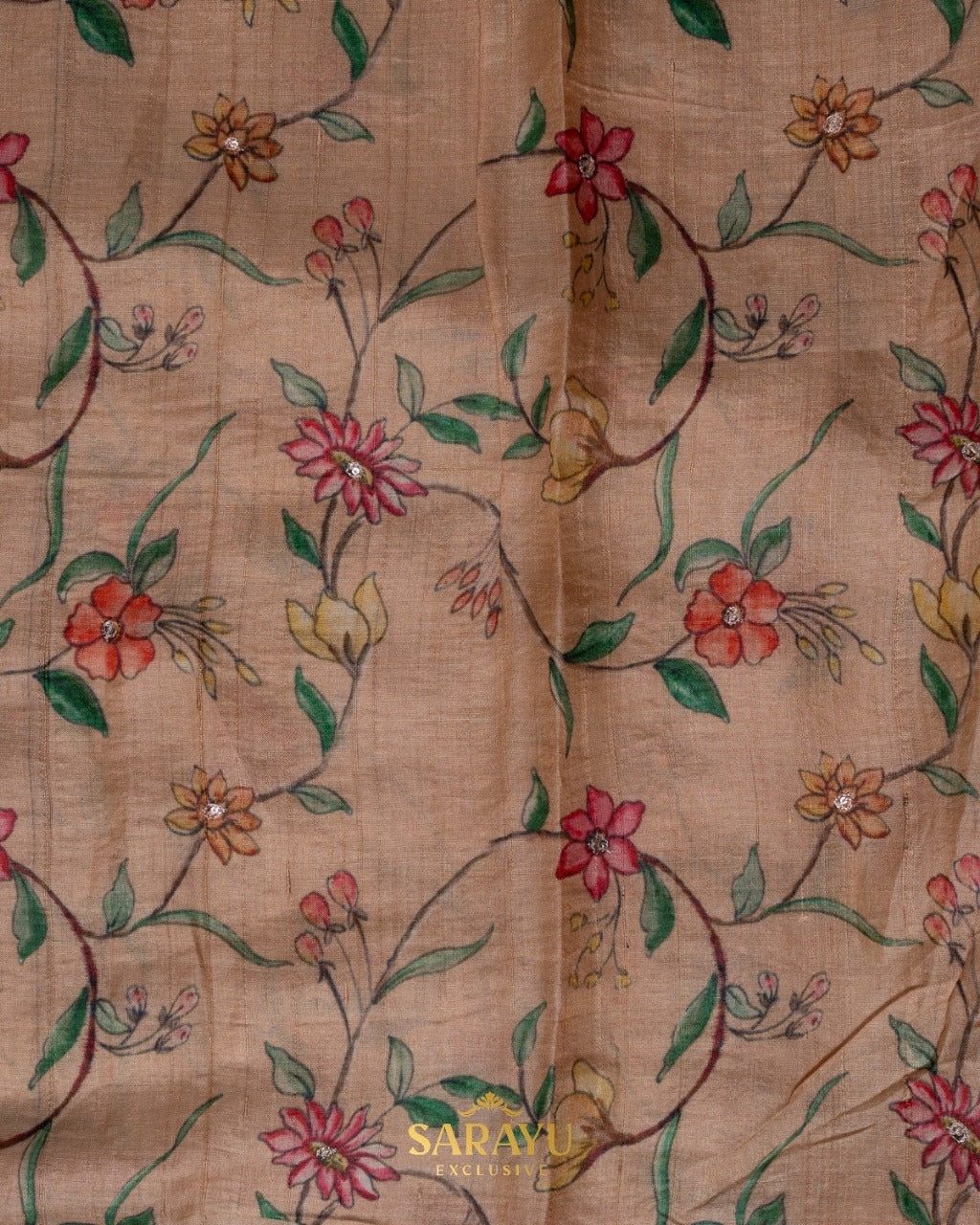 Pista Green Crushed Pure Organza