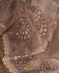 Beige Tissue Crushed Organza