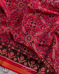 Pink and Red Single Weave Patan Patola  !!