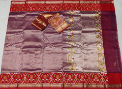 Magenta and Red Designer Exclusive Jamwar Tissue