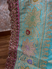 Banarasi Saree with Handcrafted Zardozi Border