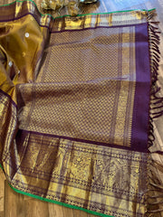 Honey and Maroon Gadwal Pattu