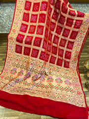 Red Banrasi Exquisite Georgette