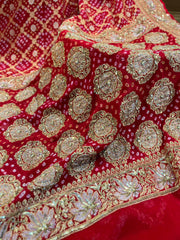 Pure Banarasi Georgette Hand embroidered Exclusive Saree