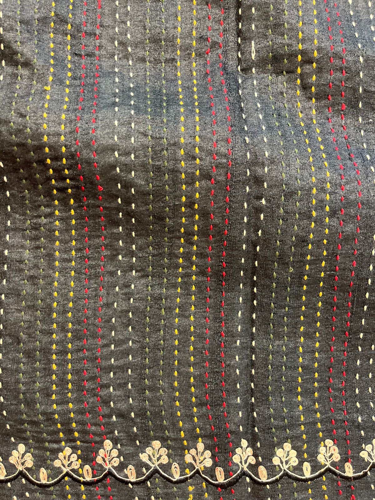 Black Shade Pure Tussar Saree