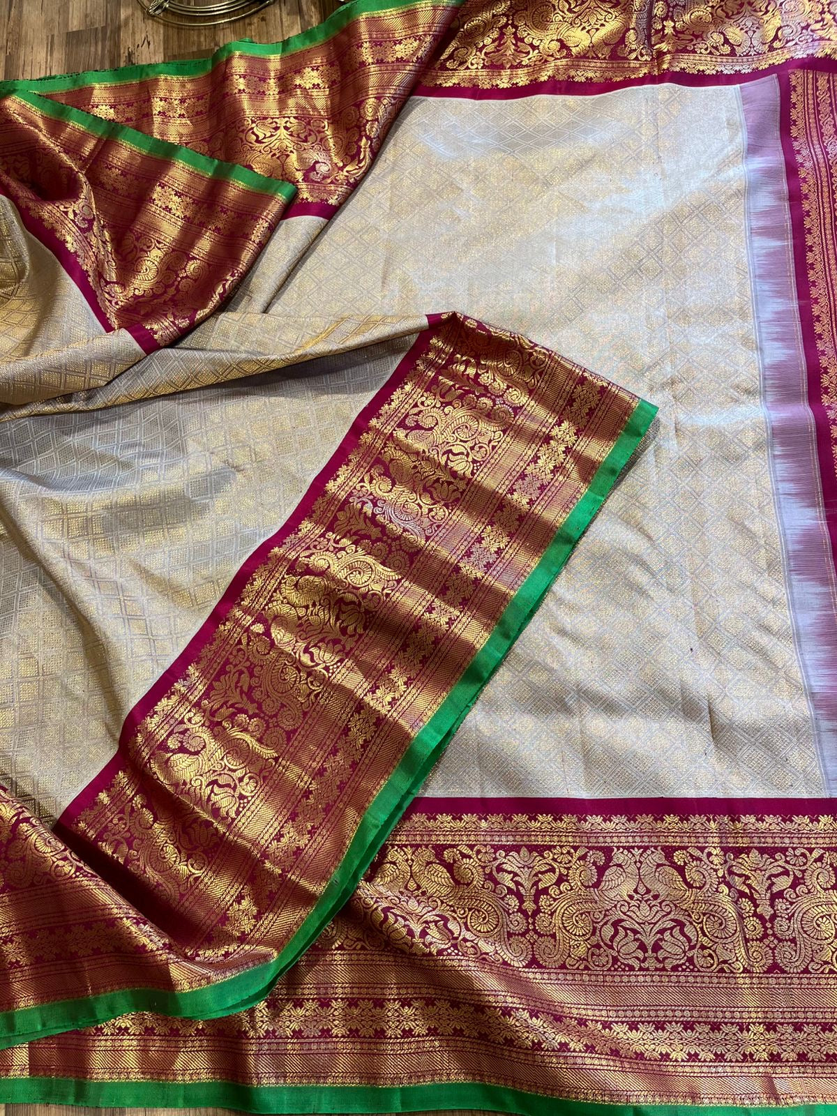 Gadwal all over brocade saree