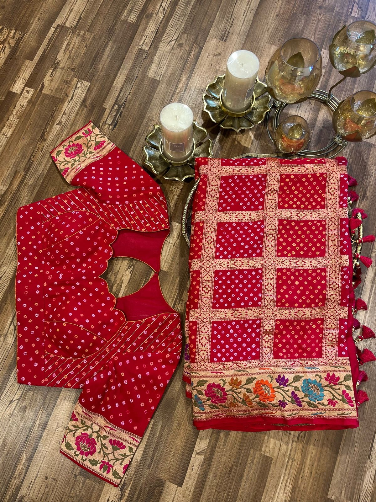 Red Banrasi Exquisite Georgette