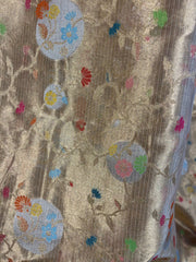 Beige Fancy Tissue Silk