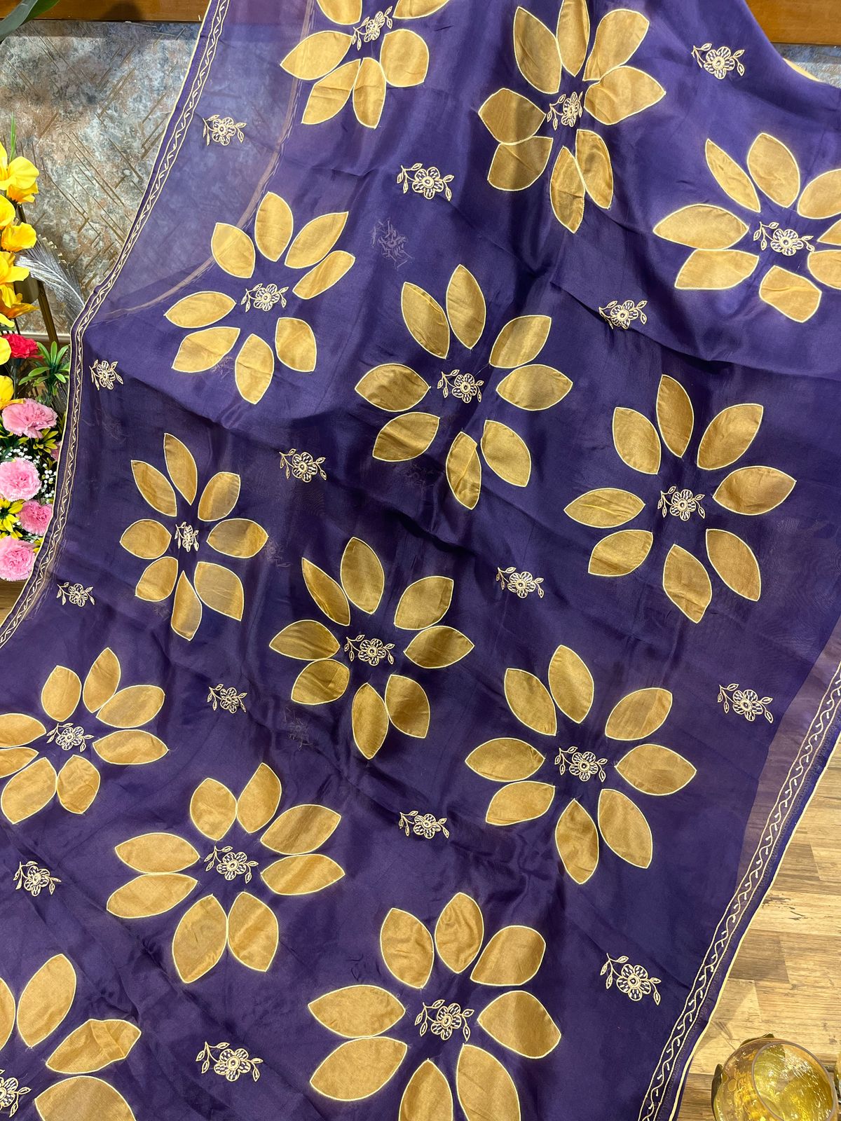 Deep Purple Designer Organza