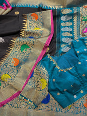 Black Gadwal Pattu saree