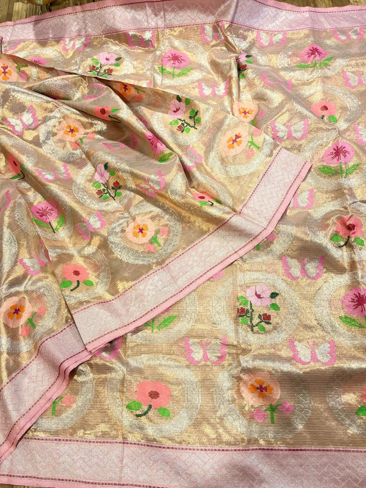 Double Tissue Designer Masterweave Kota with pichuwai Design