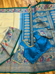 Double-Wrap Brocade Gadwal Saree