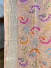 Banarasi silk with meenakari woven Jaal buttis allover