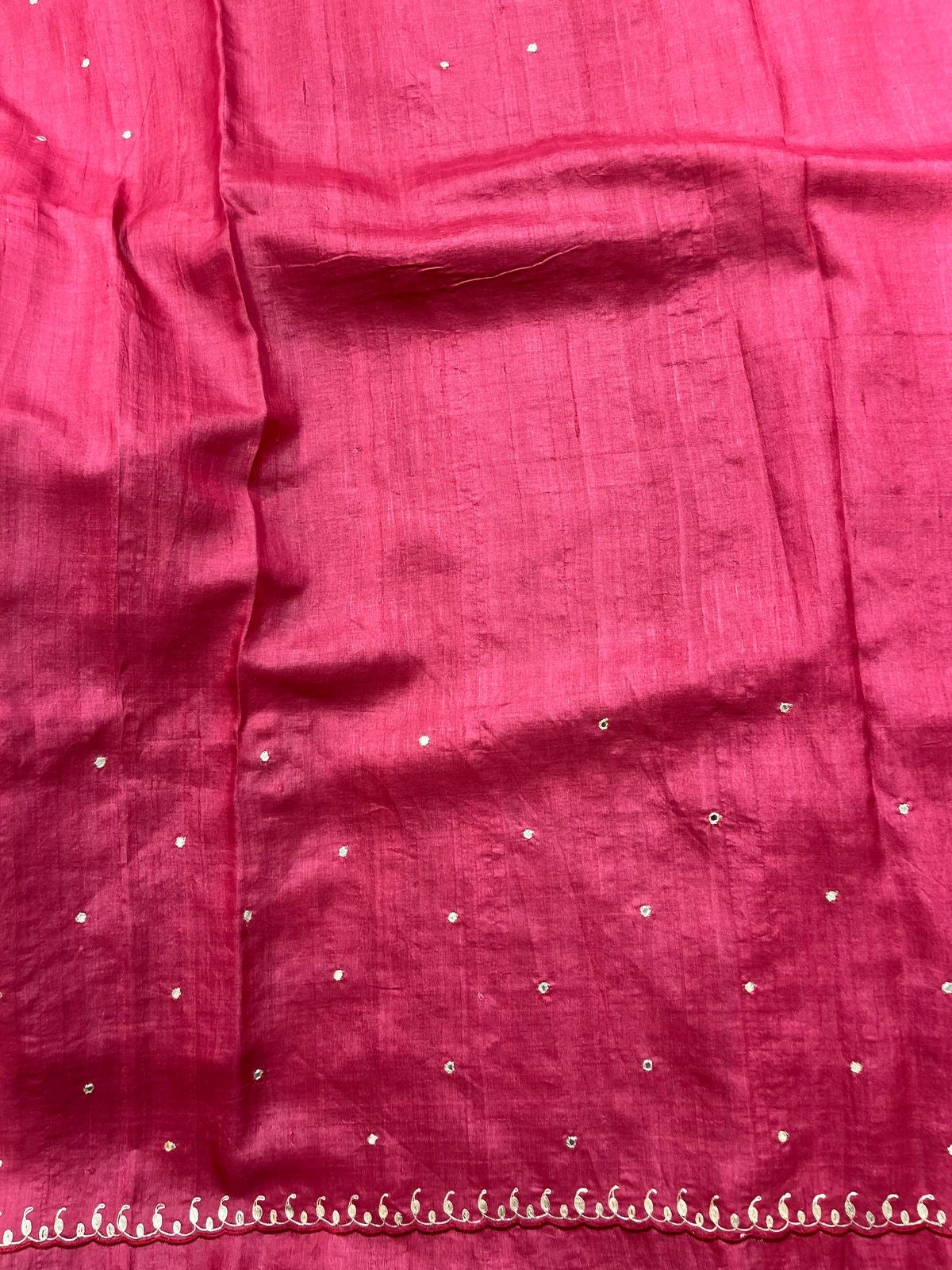 Red Designer Floral Print Organza