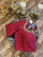 Red Pure Rawsilk Blouse