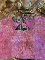 Rose Pink Pure Rawsilk Blouse