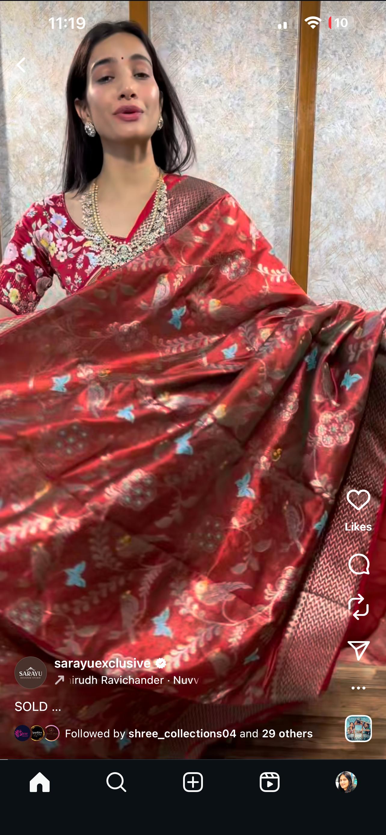 Brick Red Pure Chanderi Pattu