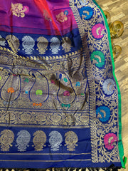 Double wrap meenakari Gadwal saree