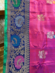 Double wrap meenakari Gadwal saree