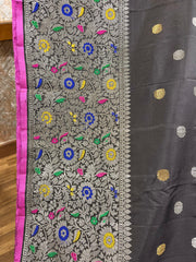 Double wrap meenakari Gadwal saree