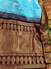 Double wrap meenakari Gadwal saree