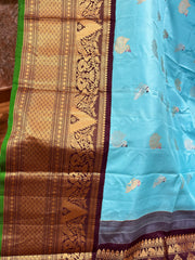 Double wrap meenakari Gadwal saree