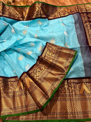 Double wrap meenakari Gadwal saree