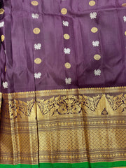 Double wrap meenakari Gadwal saree