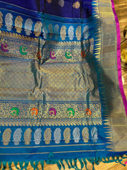 Double wrap meenakari Gadwal saree