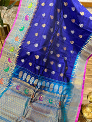 Double wrap meenakari Gadwal saree