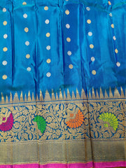 Double wrap meenakari Gadwal saree