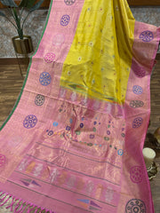 Double wrap Meenakari Gadwal saree