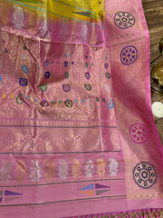 Double wrap Meenakari Gadwal saree