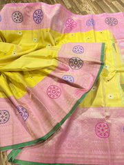 Double wrap Meenakari Gadwal saree