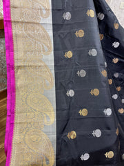 Double wrap meenakari Gadwal saree