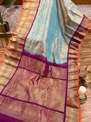 Double wrap brocade kanchi border Gadwal saree