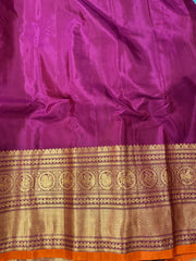 Double wrap brocade kanchi border Gadwal saree