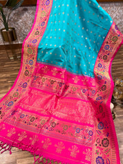 Double wrap meenakari Gadwal saree