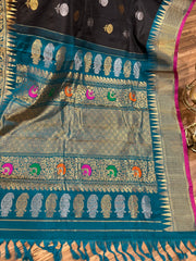 Double wrap Meenakari Gadwal saree