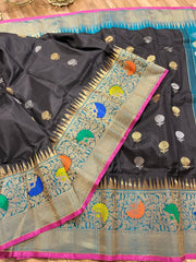 Double wrap Meenakari Gadwal saree