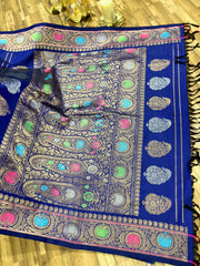 Double wrap meenakari Gadwal saree