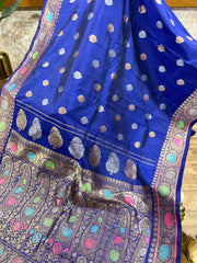 Double wrap meenakari Gadwal saree