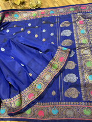 Double wrap meenakari Gadwal saree