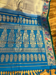 Double-Wrap Brocade Gadwal Saree