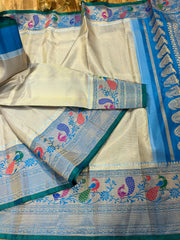 Double-Wrap Brocade Gadwal Saree