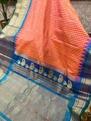 Beautiful Double-Wrap Micro Checks Gadwal Saree