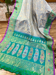 Double wrap allover brocade Gadwal saree