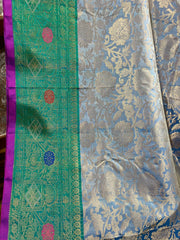 Double wrap allover brocade Gadwal saree