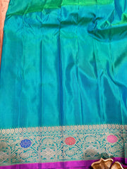 Double wrap allover brocade Gadwal saree