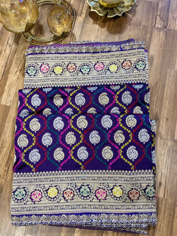 Banarasi saree with handcrafted zardhosi work border